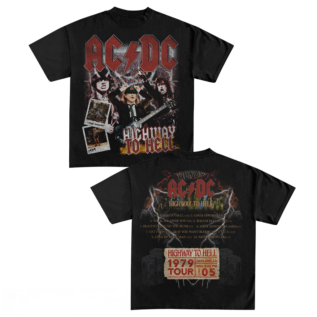ACDC Highway To Hell T-Shirt Black ACDC Merch Gifts For Music Fans ACDC Highway To Hell T-Shirt Black ACDC Merch Gifts For Music Fans