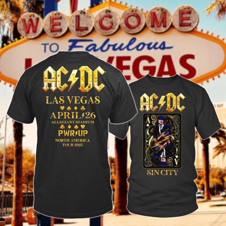 ACDC Las Vegas 2025 Tour T-Shirt ACDC Merch Best Gift For ACDC Fans