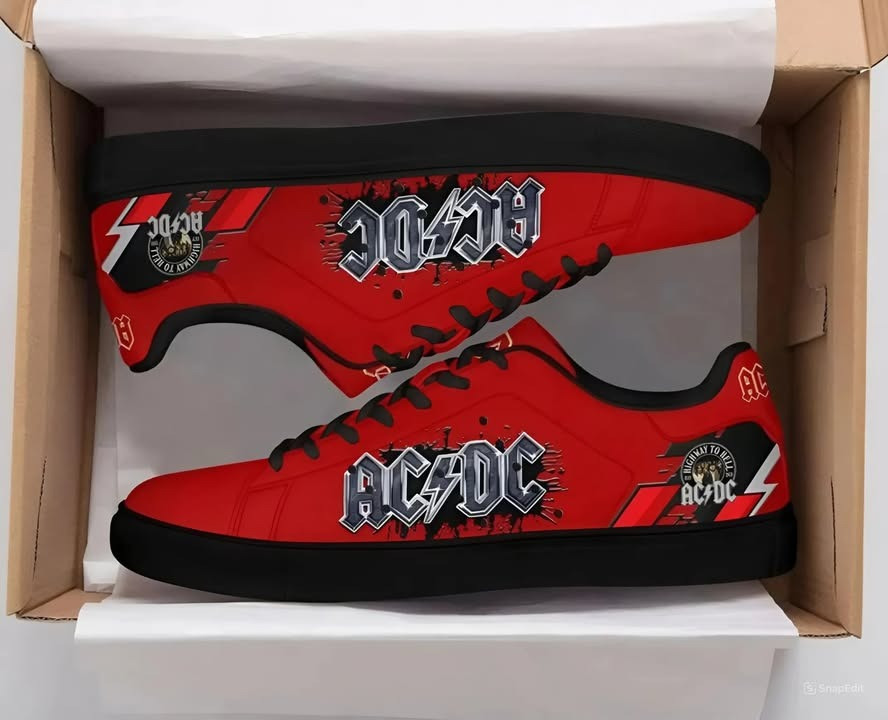 AC'DC Low Top Shoes Tour Concert Merchandise Shoes Unique Gifts For AC'DC Fans