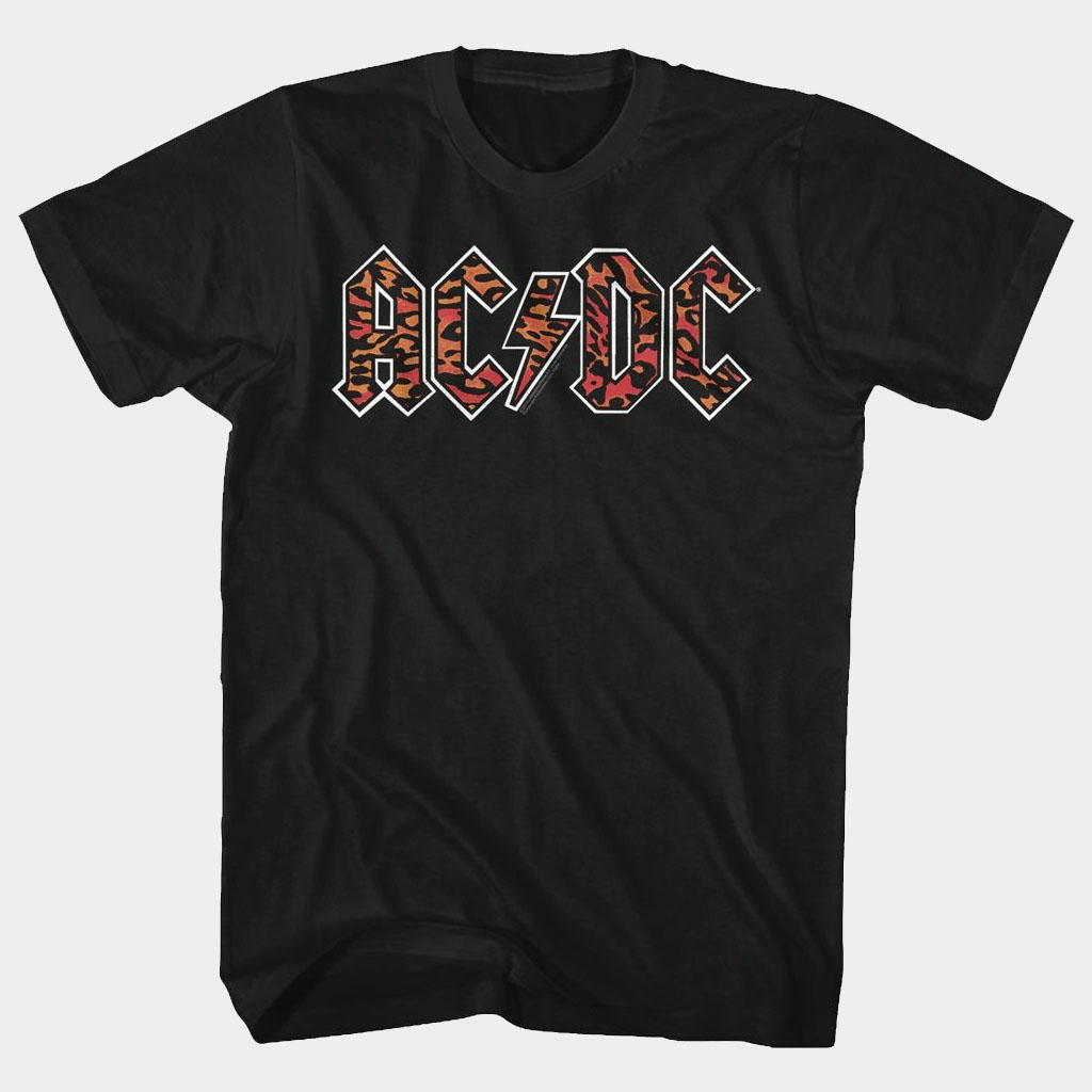 ACDC Merch 2026 AC DC Leopard Logo T-Shirt Gifts For Rock Band Fans