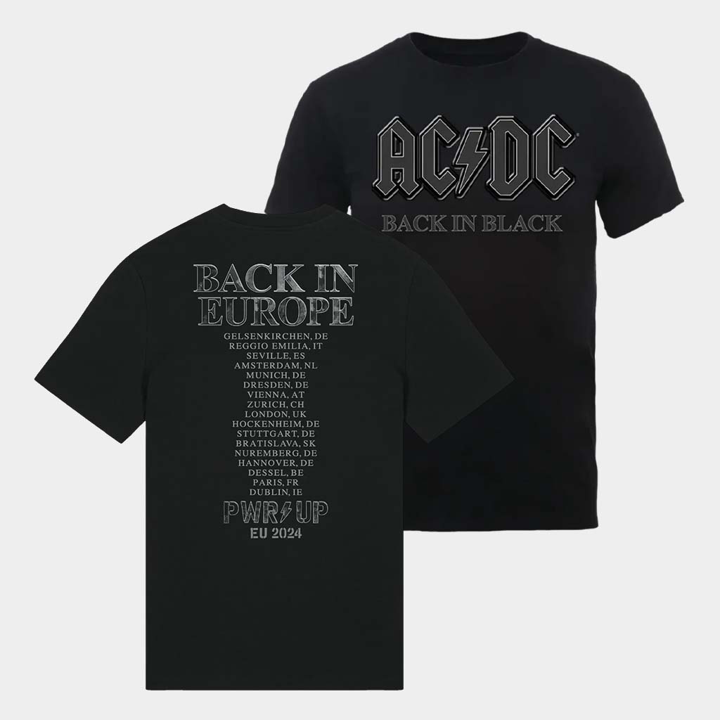 ACDC Merch ACDC Back In Black 2024 Tour T-Shirt Gifts For Music Lovers
