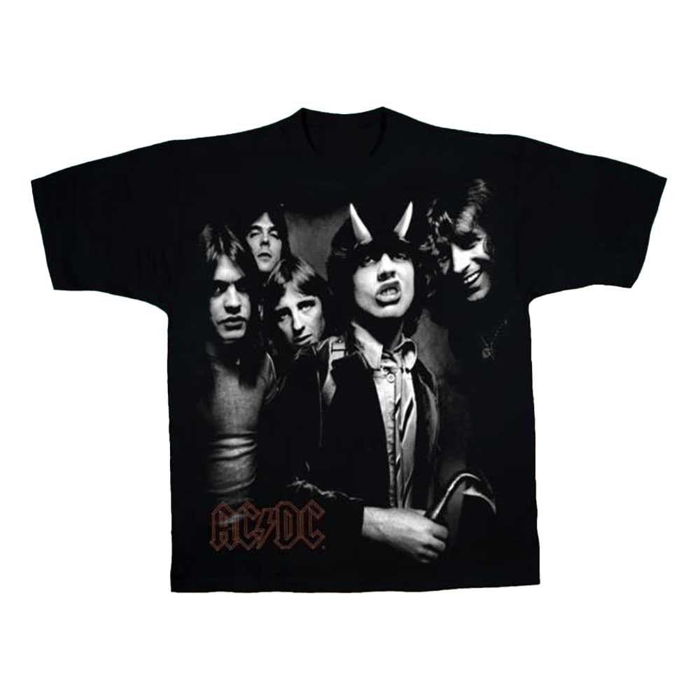 ACDC Merch ACDC Highway Group Black T-Shirt Unique Gifts For Music Lovers