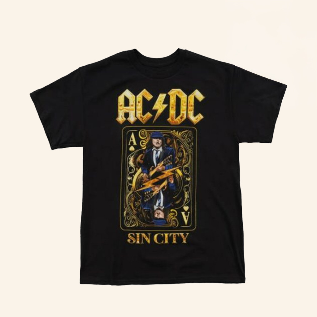ACDC Merch ACDC PWR Up Sin City T-Shirt Christmas Gifts For Music Lovers ACDC Merch ACDC PWR Up Sin City T-Shirt Christmas Gifts For Music Lovers