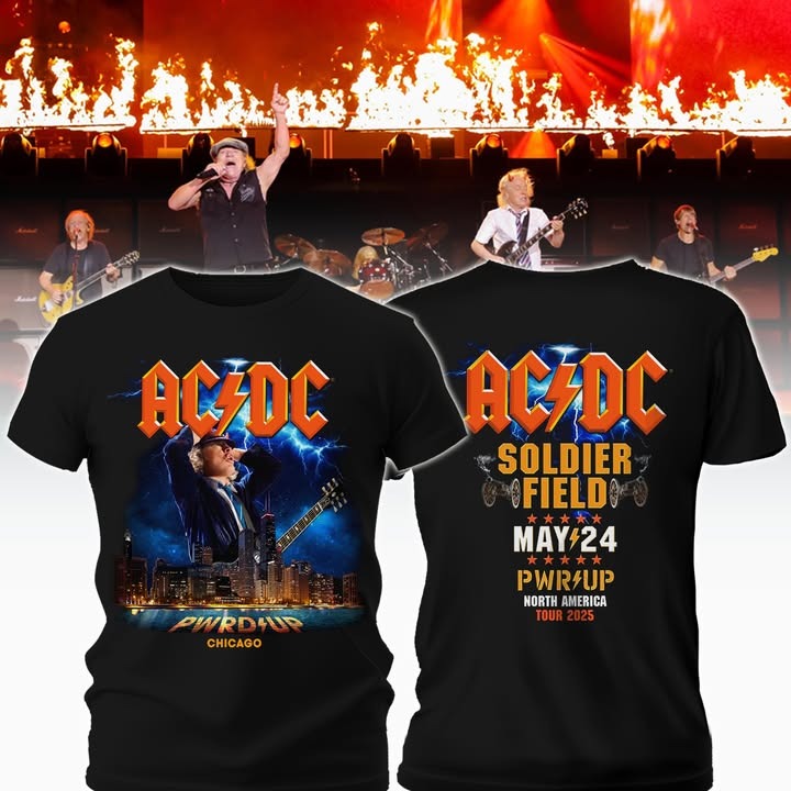 Acdc Merch Acdc Soldier Field May 24 Pwr Up North America Tour 2025 T-Shirt Best Gift For Music Lovers
