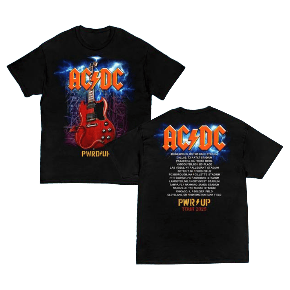 ACDC Merch Angus Gibson Pwr Up Tour T-Shirt Music Lover Gifts For Him ACDC Merch Angus Gibson Pwr Up Tour T-Shirt Music Lover Gifts For Him
