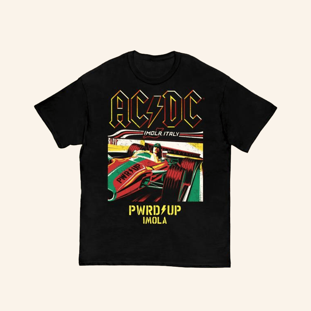 ACDC Merch Imola Pwr Up T-Shirt Music Fans Gifts For Husband