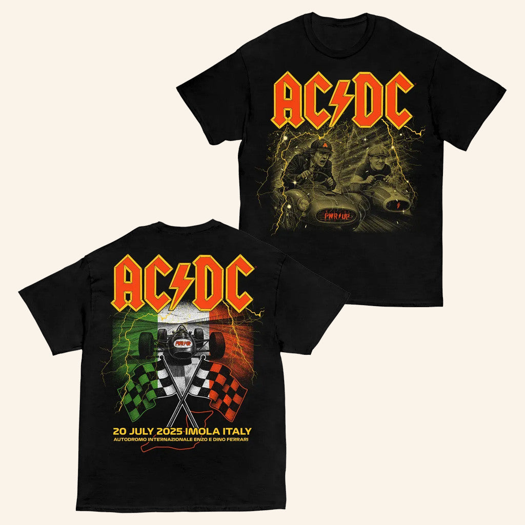 ACDC Merch Imola Pwr Up Tour T-Shirt Gifts For Music Lovers ACDC Merch Imola Pwr Up Tour T-Shirt Gifts For Music Lovers