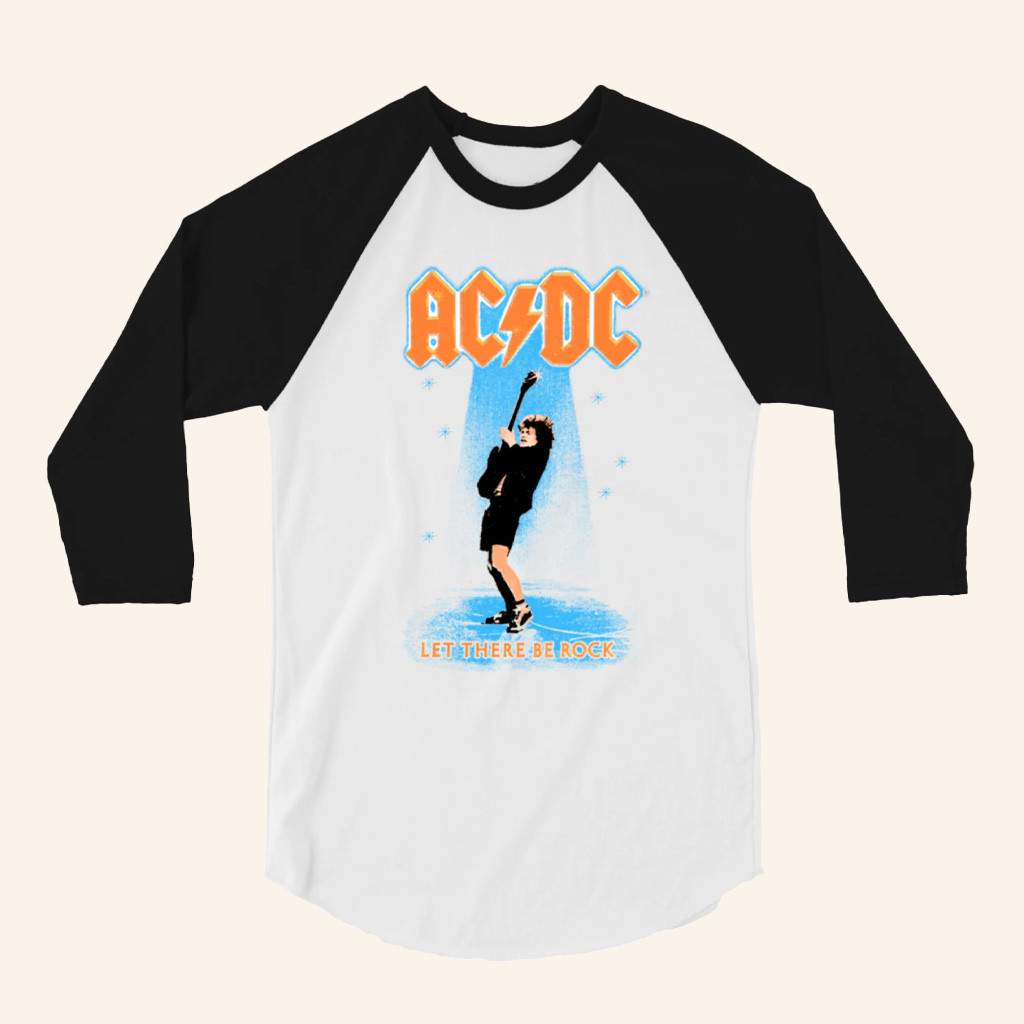 ACDC Merch Let There Be Rock Pwr Up Tour Baseball T-Shirt Gifts For Music Lovers ACDC Merch Let There Be Rock Pwr Up Tour Baseball T-Shirt Gifts For Music Lovers