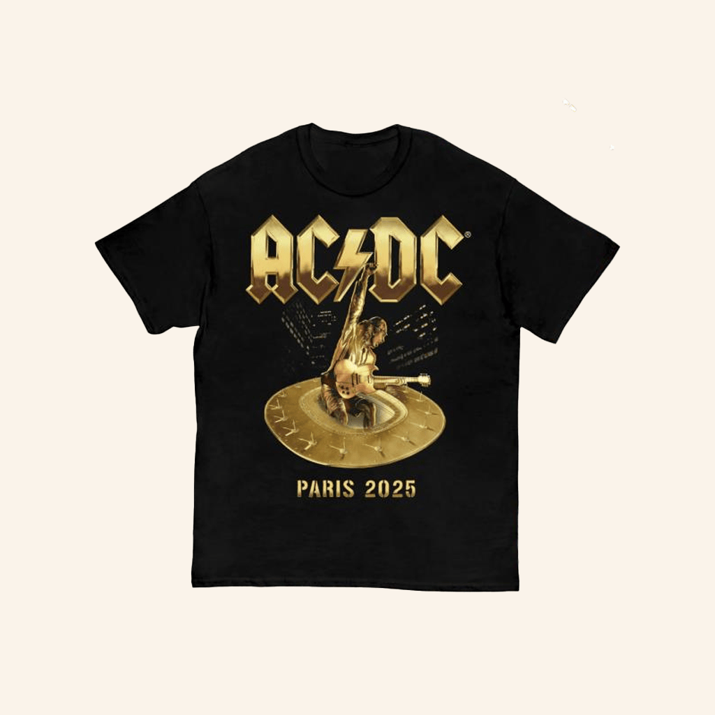 ACDC Merch Paris Pwr Up Event Tour T-Shirt Gifts For Music Lovers