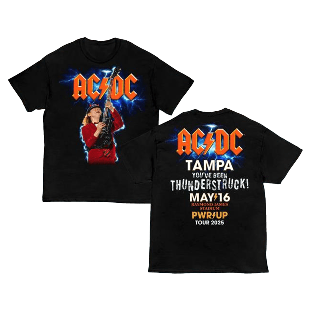 ACDC Merch Tampa Pwr Up Tour T-Shirt Gifts For Someone Who Likes Music