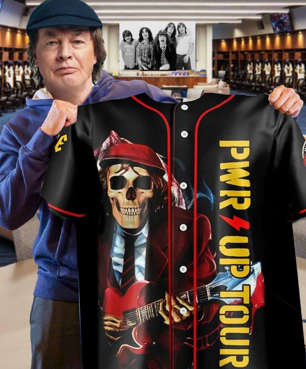 AC'DC Power PWR Up Tour 2025 Jersey Skull Cool Gifts For ACDC Fans Father's Day Ideas