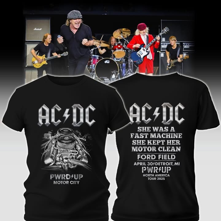 AC/DC Power Up Motor City North America Tour 2025 Shirt ACDC Tour Merchandise Fan Gifts