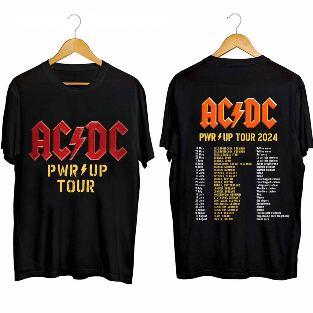 ACDC Power Up Tour 2024 Shirt ACDC Merch Gift For Rock Music Fans ACDC Power Up Tour 2024 Shirt ACDC Merch Gift For Rock Music Fans