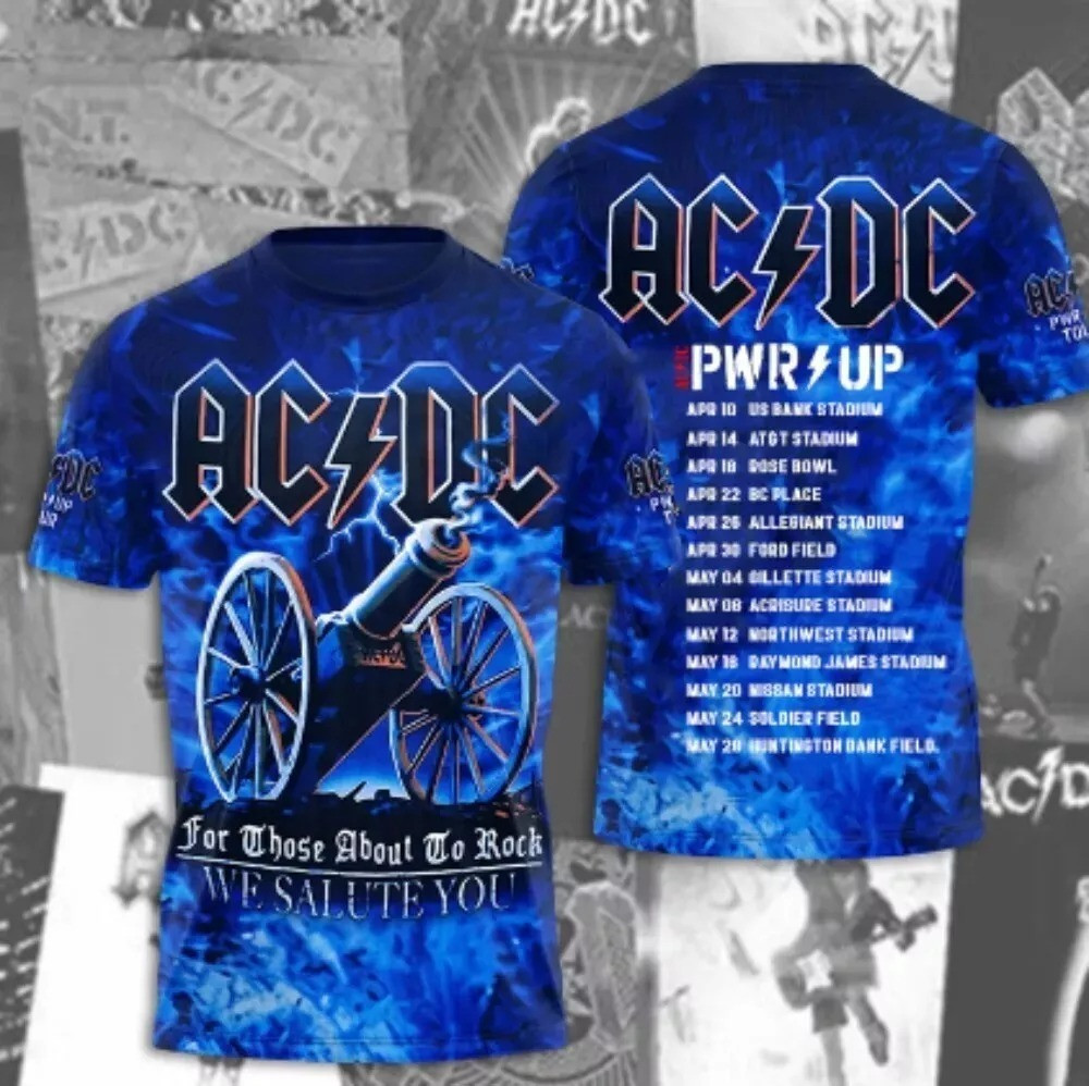ACDC Power Up Tour 2025 T-Shirt Music Lovers Gifts For Fans
