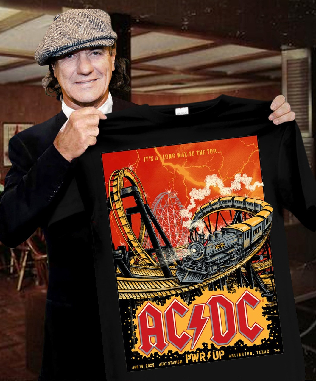 AC'DC Power Up Tour Merch T-Shirt It's A Long Way To The Top Shirt Gifts For Fans
