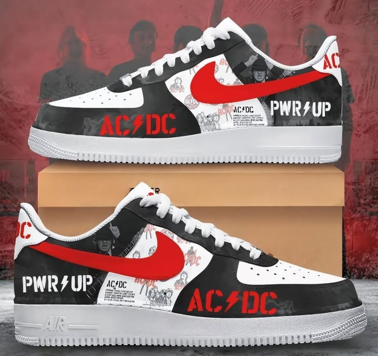AC'DC PWR Power Up Tour Merch Air Force 1 Shoes Sneakers Concert Music Merchandise