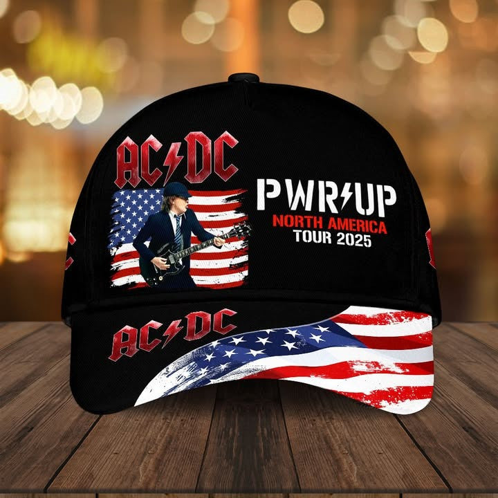 ACDC PWR UP North America Tour 2025 Hat ACDC Merch Cool Gifts For Music Lovers