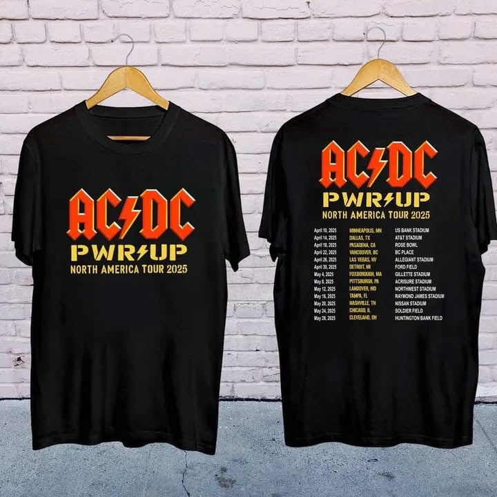 ACDC PWR UP North America Tour 2025 Shirt ACDC Merch Great Father's Day Presents