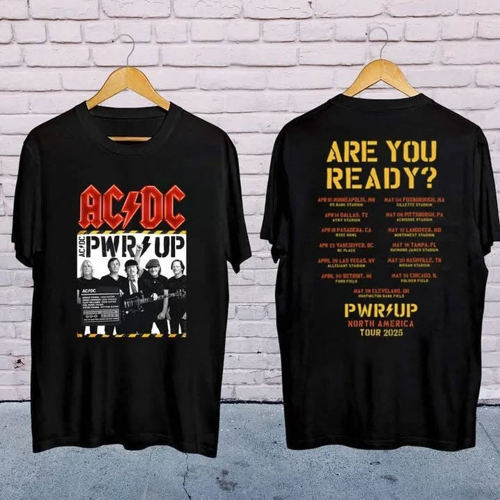 ACDC PWR UP North America Tour 2025 T-Shirt Are You Ready ACDC Merch For Fans ACDC PWR UP North America Tour 2025 T-Shirt Are You Ready ACDC Merch For Fans