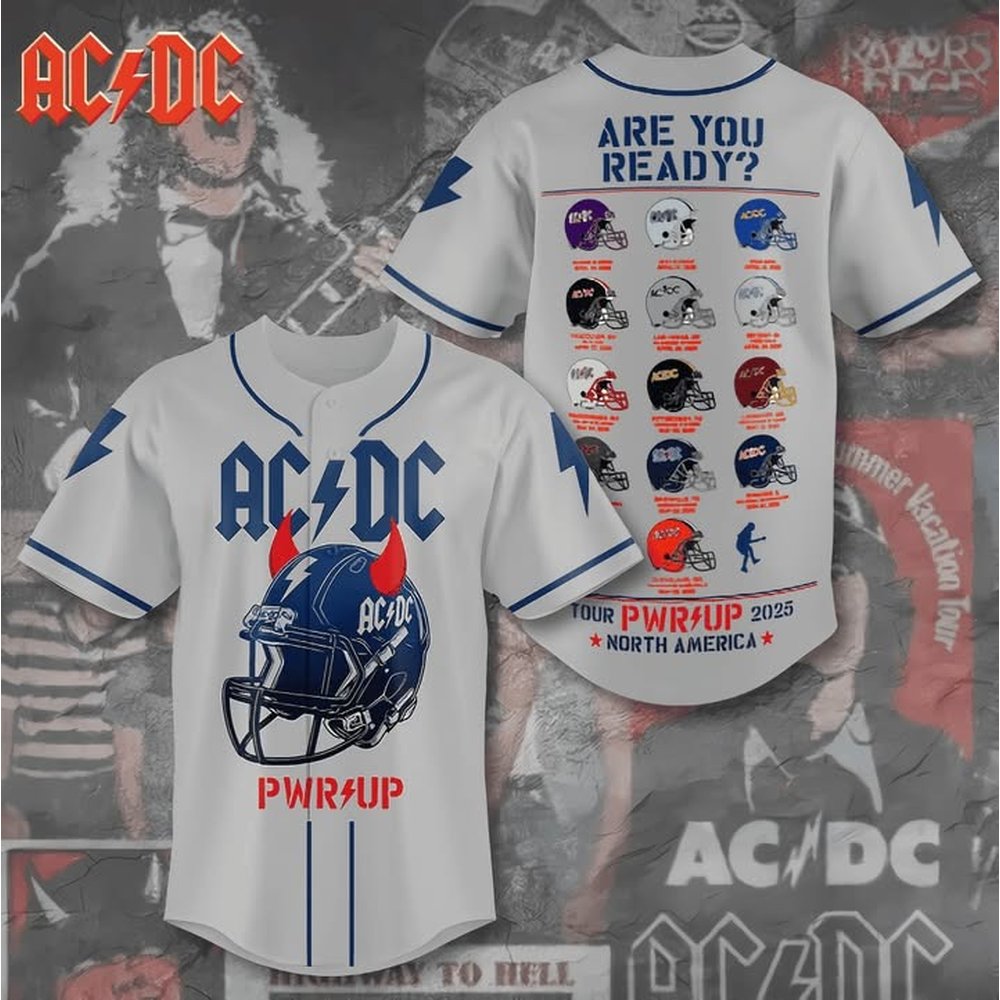 ACDC PWR Up Tour 2025 In North America Baseball Jersey ACDC Merch Best Gift For Fans