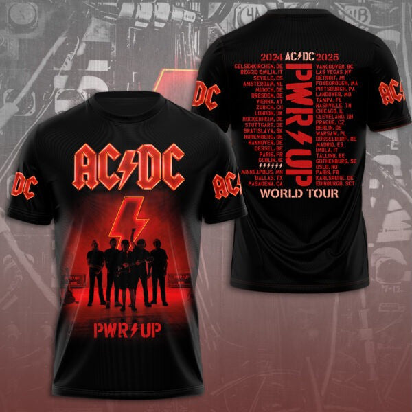 ACDC PWR UP World Tour 2024 2025 T-Shirt ACDC Merch Gifts For Father's Day From Daughter ACDC PWR UP World Tour 2024 2025 T-Shirt ACDC Merch Gifts For Father's Day From Daughter