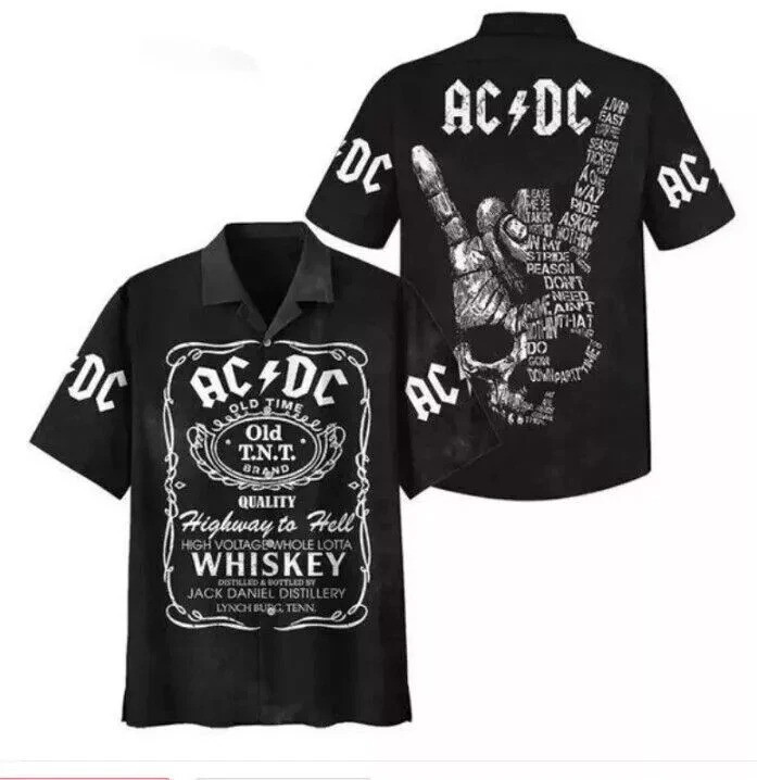 ACDC Tropical Summer Hawaiian Shirt Gift For ACDC Fans