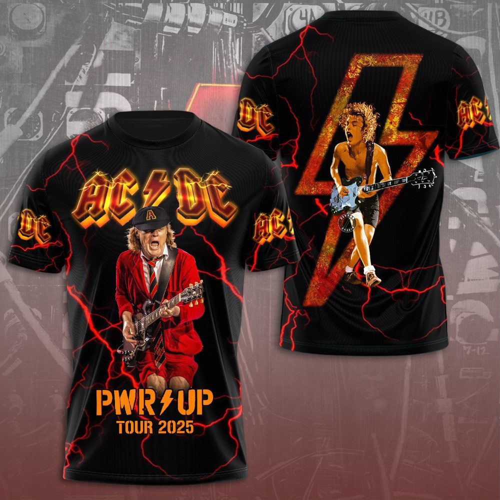 ACDC World Tour PWRUP 2025 T-Shirt Gift Ideas For Music Lovers