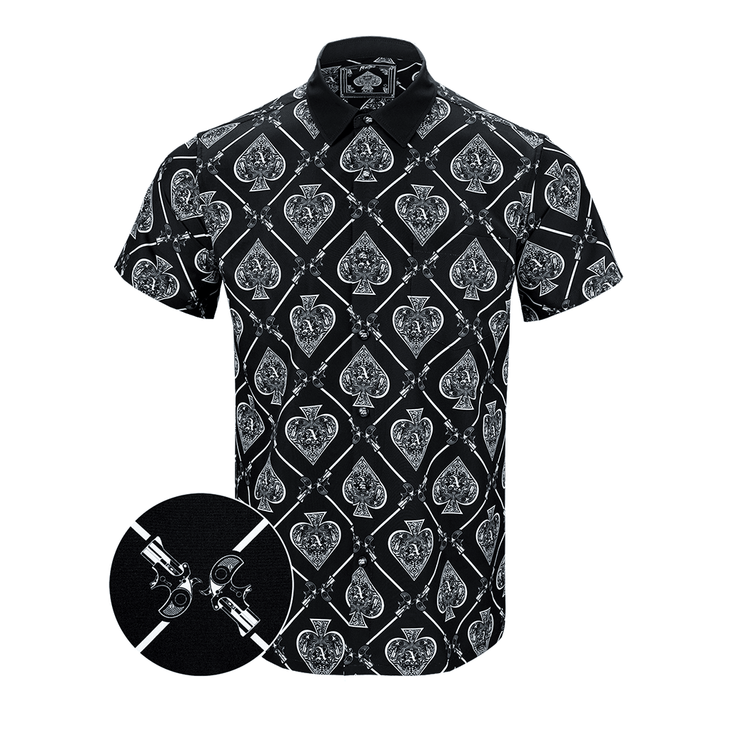 Ace Button Down Shirt Pearl Snaps Apparel Tactical Shirt Hawaii Style Dad Christmas Gifts