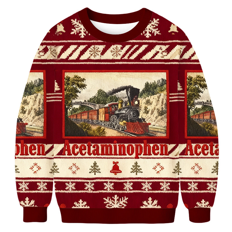 Acetaminophen Christmas Ugly Sweater Xmas Clothing Unique Christmas Gift Ideas