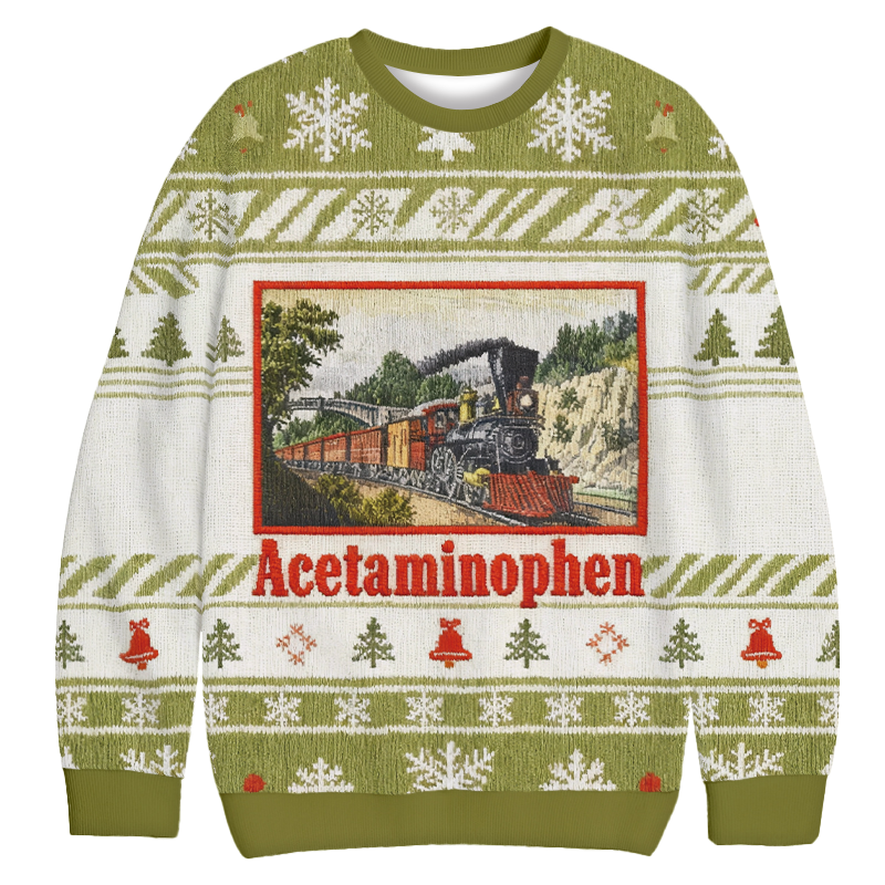 Acetaminophen Funny Meme Christmas Ugly Sweatshirt Christmas Gift For Family