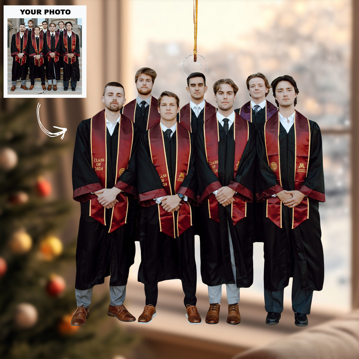 Achievement Unlocked Personalized Photo Mica Ornament Customized Your Photo Ornament