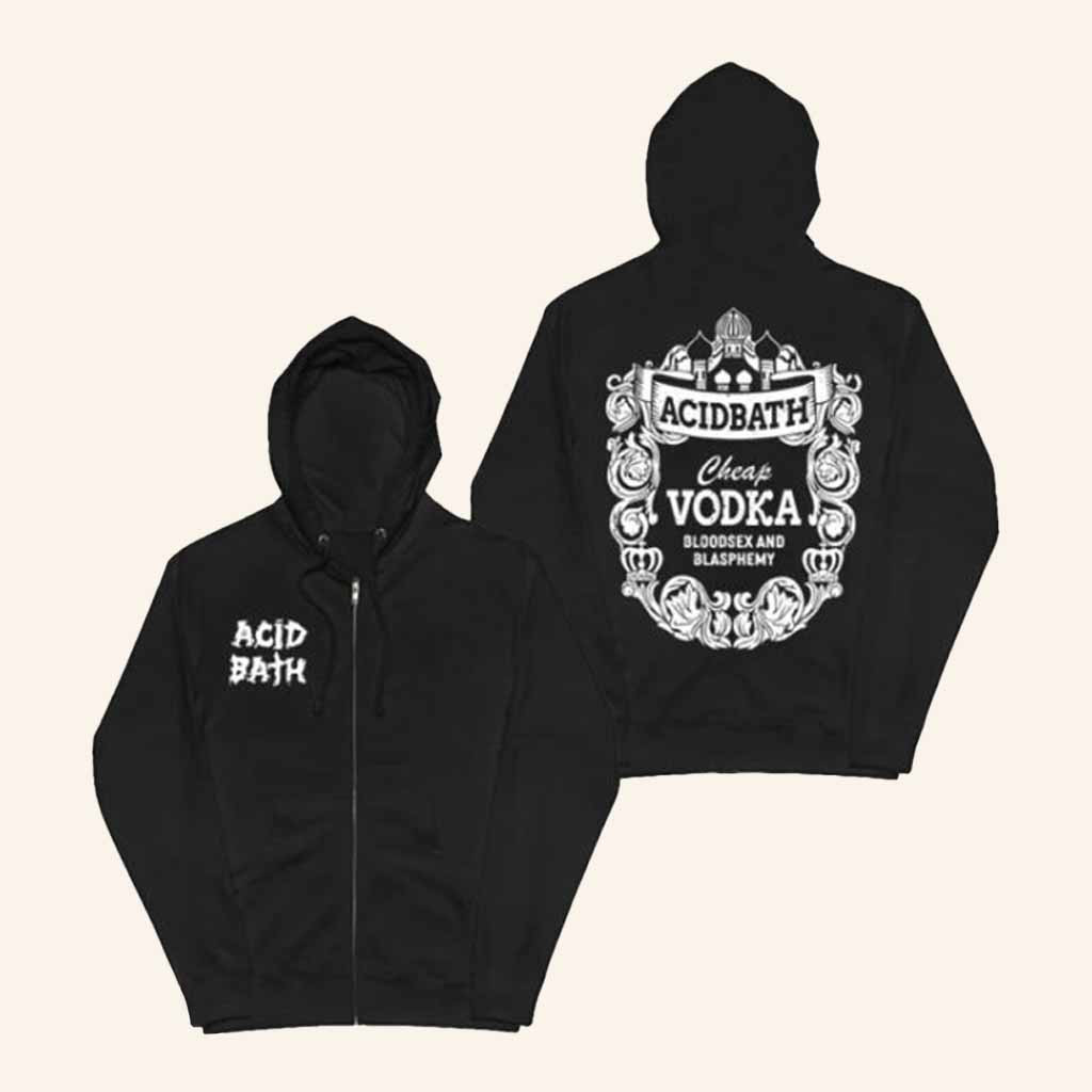 Acid Bath Merch Cheap Vodka Zip Hoodie Best Christmas Gifts For Men