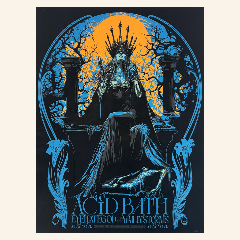 Acid Bath Merch Queen Brooklyn NY Concert Poster Home Decor Gifts For Music Lovers