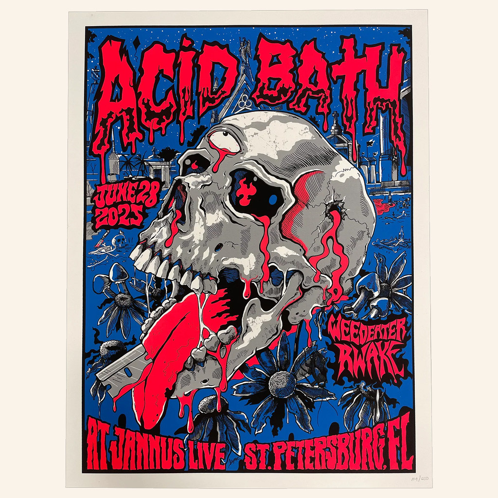 Acid Bath Merch Razor Tongue Poster Wall Art Decor Birthday Gifts For Music Lovers