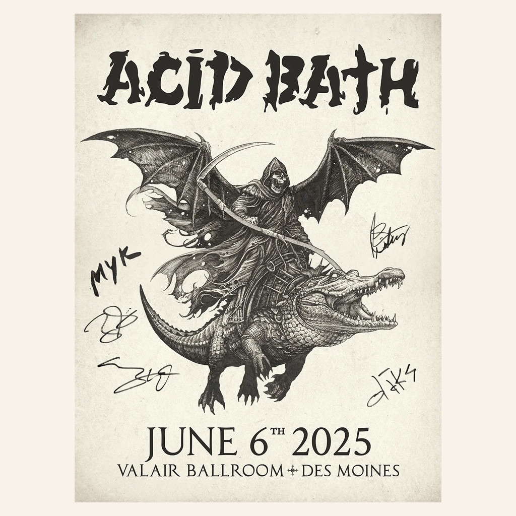 Acid Bath Merch Signed Alligator Reaper Poster Wall Decor Gifts Ideas For Music Lovers