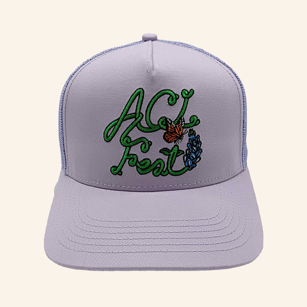ACL Artist Merch Bluebonnet Trucker Hat Embroidered Christmas Gift Ideas ACL Artist Merch Bluebonnet Trucker Hat Embroidered Christmas Gift Ideas