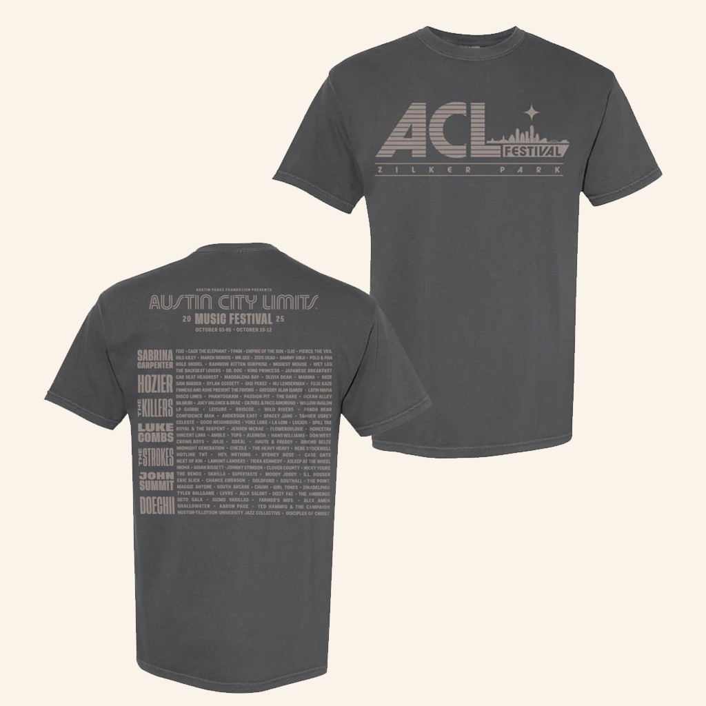 ACL Festival Merch ACL Fest Skyline T-Shirt Dad Christmas Gifts