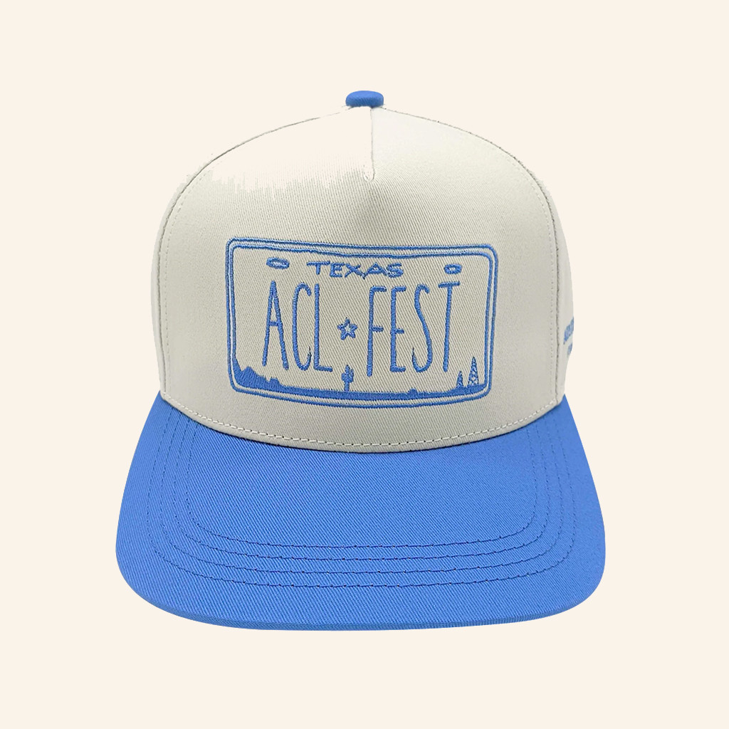 ACL Festival Merch Brandon Maxwell X ACL Fest Plate Embroidered Snapback Hat Gifts For Him ACL Festival Merch Brandon Maxwell X ACL Fest Plate Embroidered Snapback Hat Gifts For Him