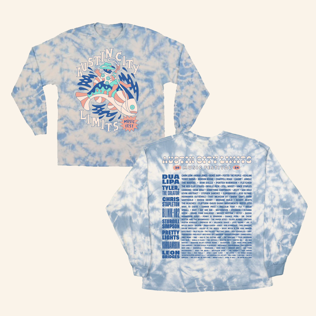 ACL Festival Merch Bucking Bass Tie Dye Long Sleeve T-Shirt Christmas Gifts For Friends ACL Festival Merch Bucking Bass Tie Dye Long Sleeve T-Shirt Christmas Gifts For Friends