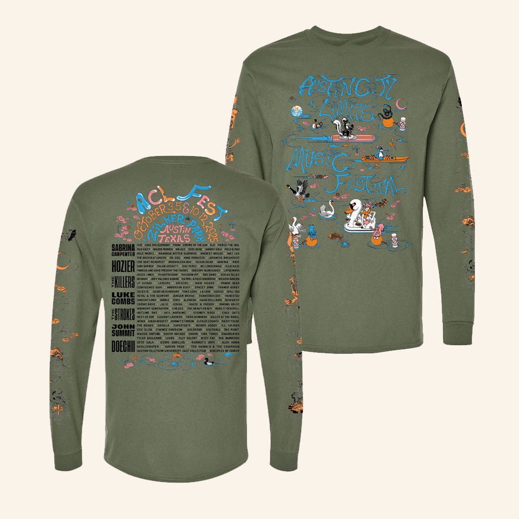 ACL Festival Merch Poster Lineup Long Sleeve Shirt Music Lover Gifts For Him ACL Festival Merch Poster Lineup Long Sleeve Shirt Music Lover Gifts For Him