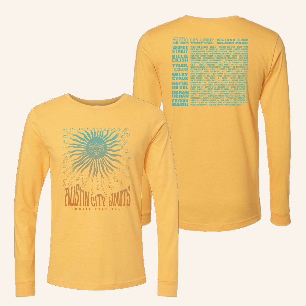 ACL Festival Merch Trippy Sun Long Sleeve T-Shirt Gifts For Friends