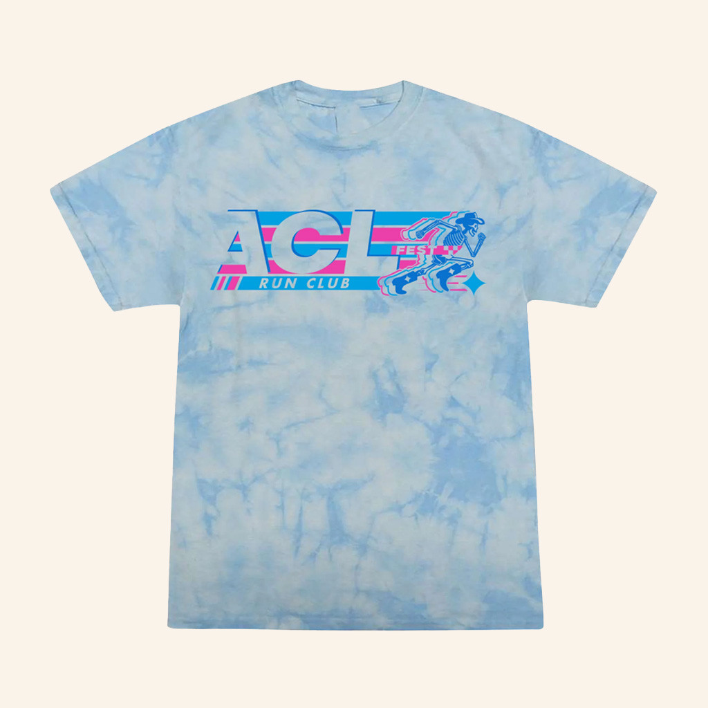 ACL Music Festival Merch Run Club Skeleton Tie Dye T-Shirt Gifts For Friends ACL Music Festival Merch Run Club Skeleton Tie Dye T-Shirt Gifts For Friends