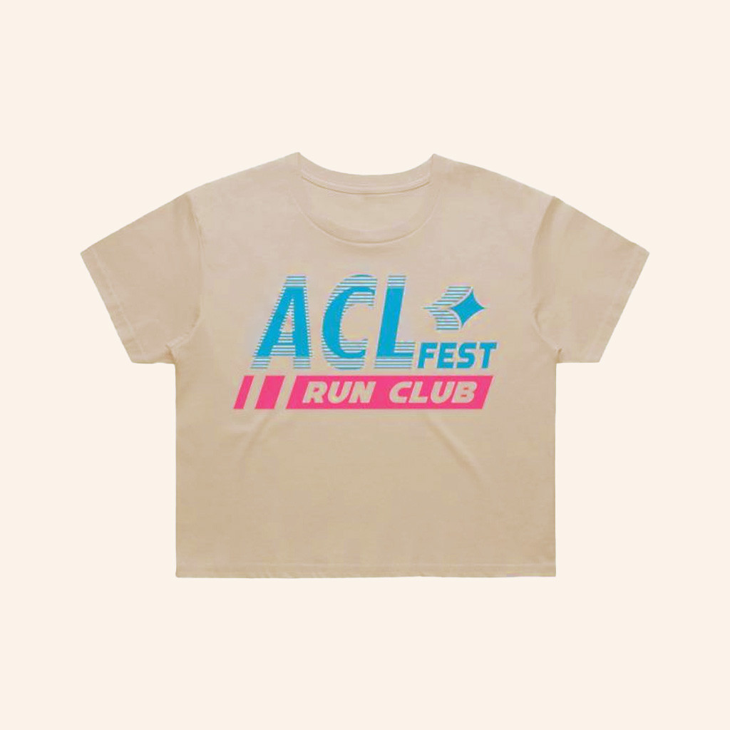 ACL Music Festival Merch Women's Run Club Movement Cropped T-Shirt Gifts For Girlfriend ACL Music Festival Merch Women's Run Club Movement Cropped T-Shirt Gifts For Girlfriend