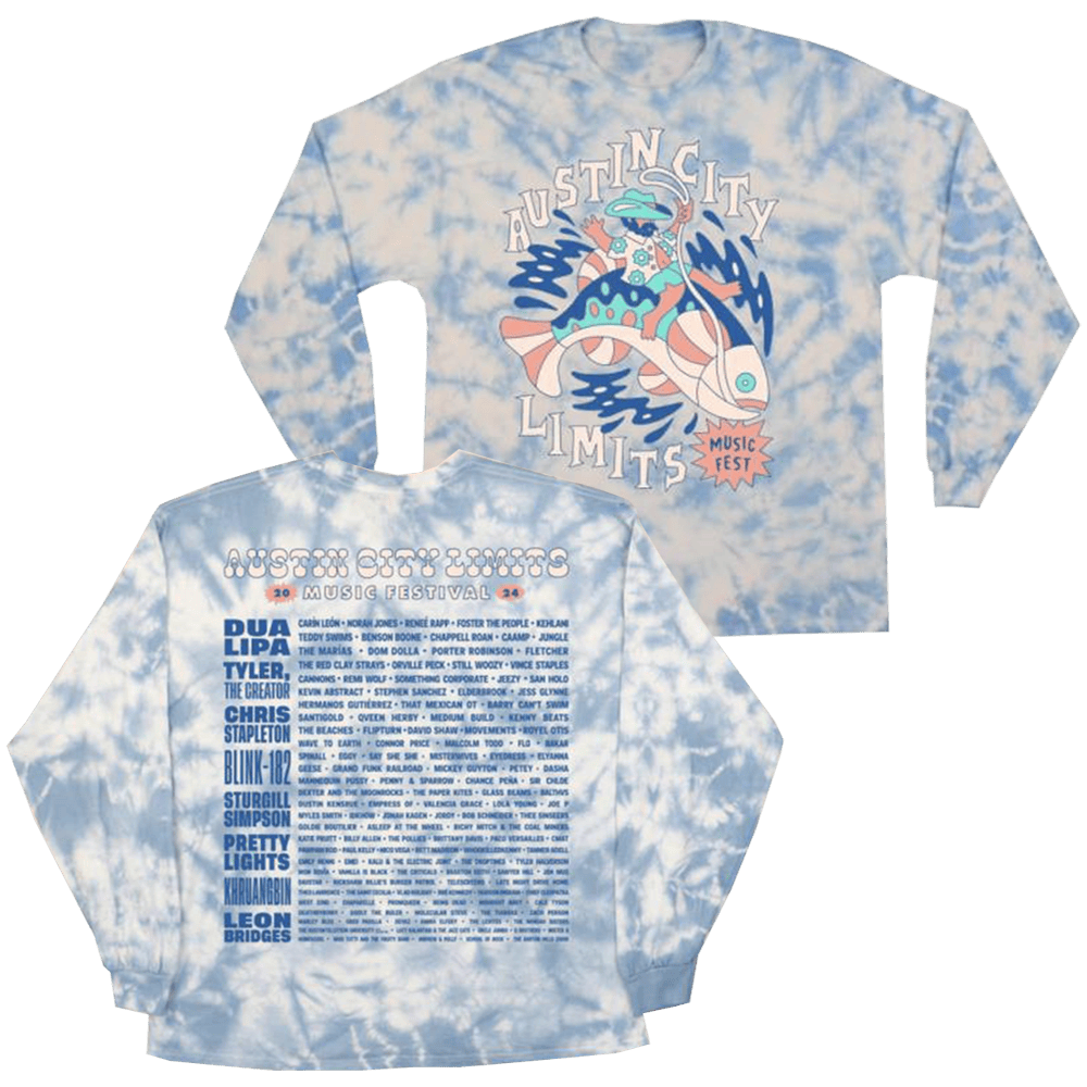 Aclfestival Merch Bucking Bass Tie Dye Long Sleeve T-Shirt Unique Gifts For Dad Aclfestival Merch Bucking Bass Tie Dye Long Sleeve T-Shirt Unique Gifts For Dad