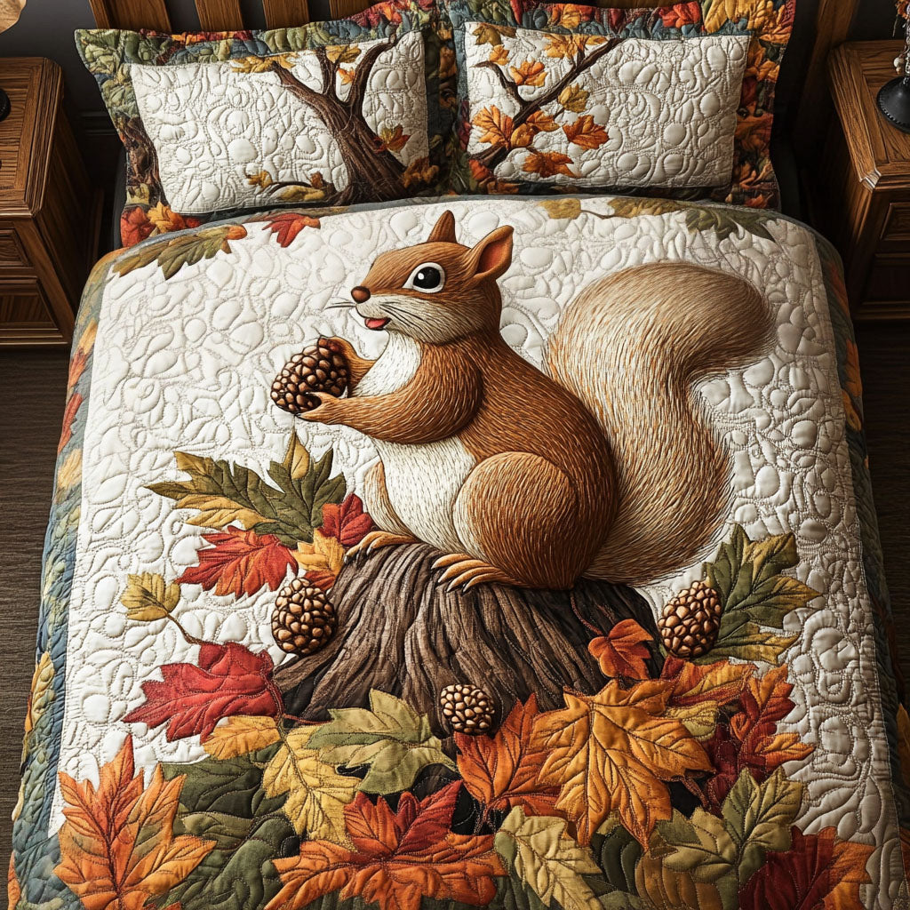 Acorn Gathering Quilted Bedding Set Bed Decor Ideas Cool Fall Gifts