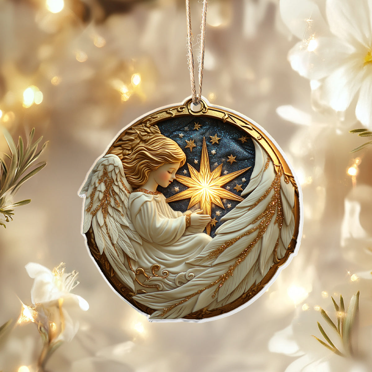 Acrylic Ornament Angel Of Light Beautiful Ornament For Family