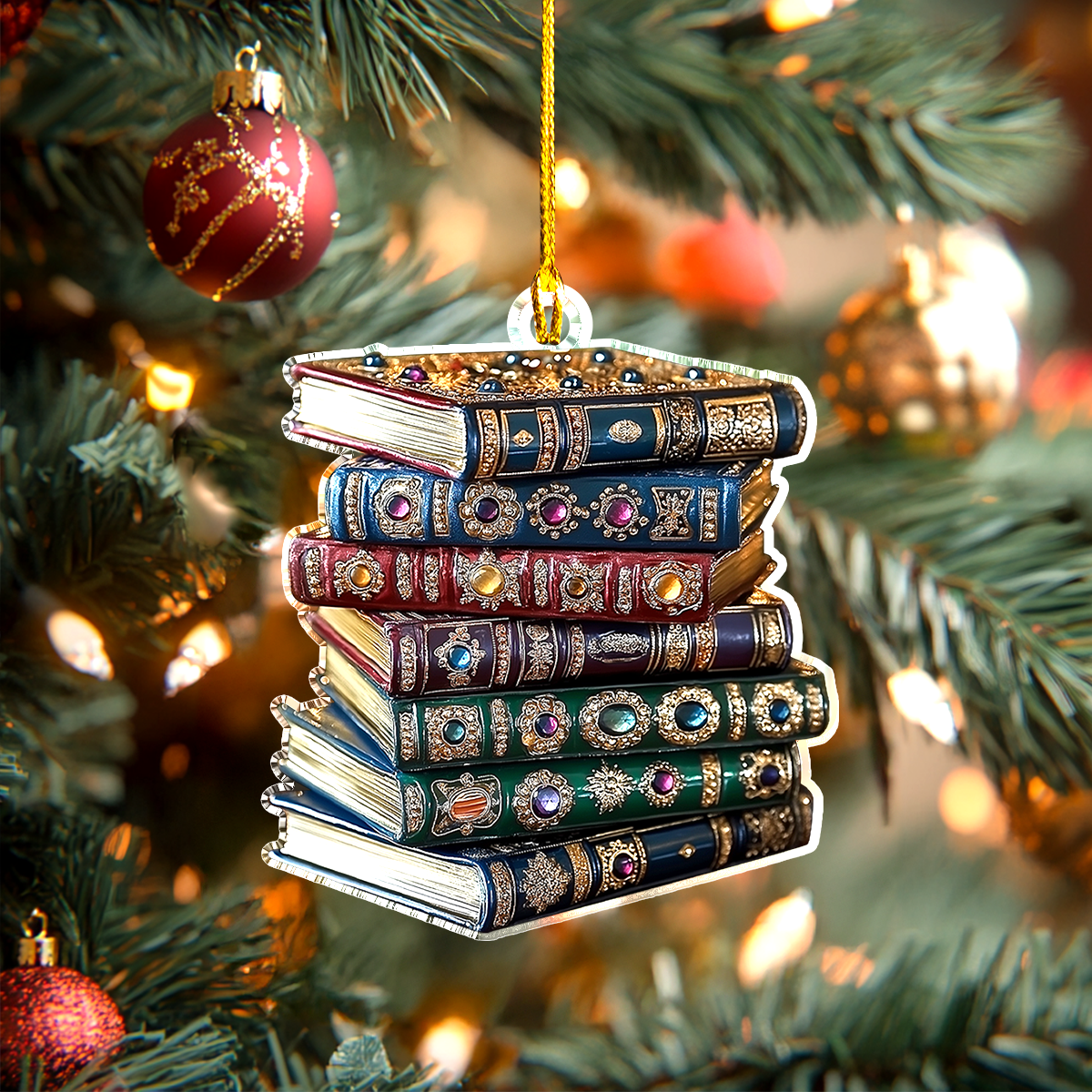 Acrylic Ornament Antique Literary Gems Magical Christmas Spirit Ornament