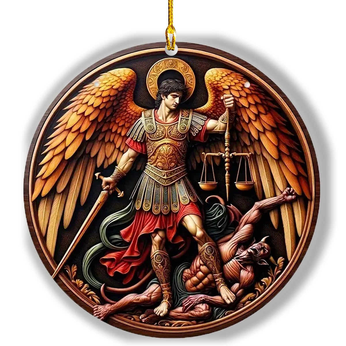 Acrylic Ornament Archangel Michael Charming Ornament For Couples
