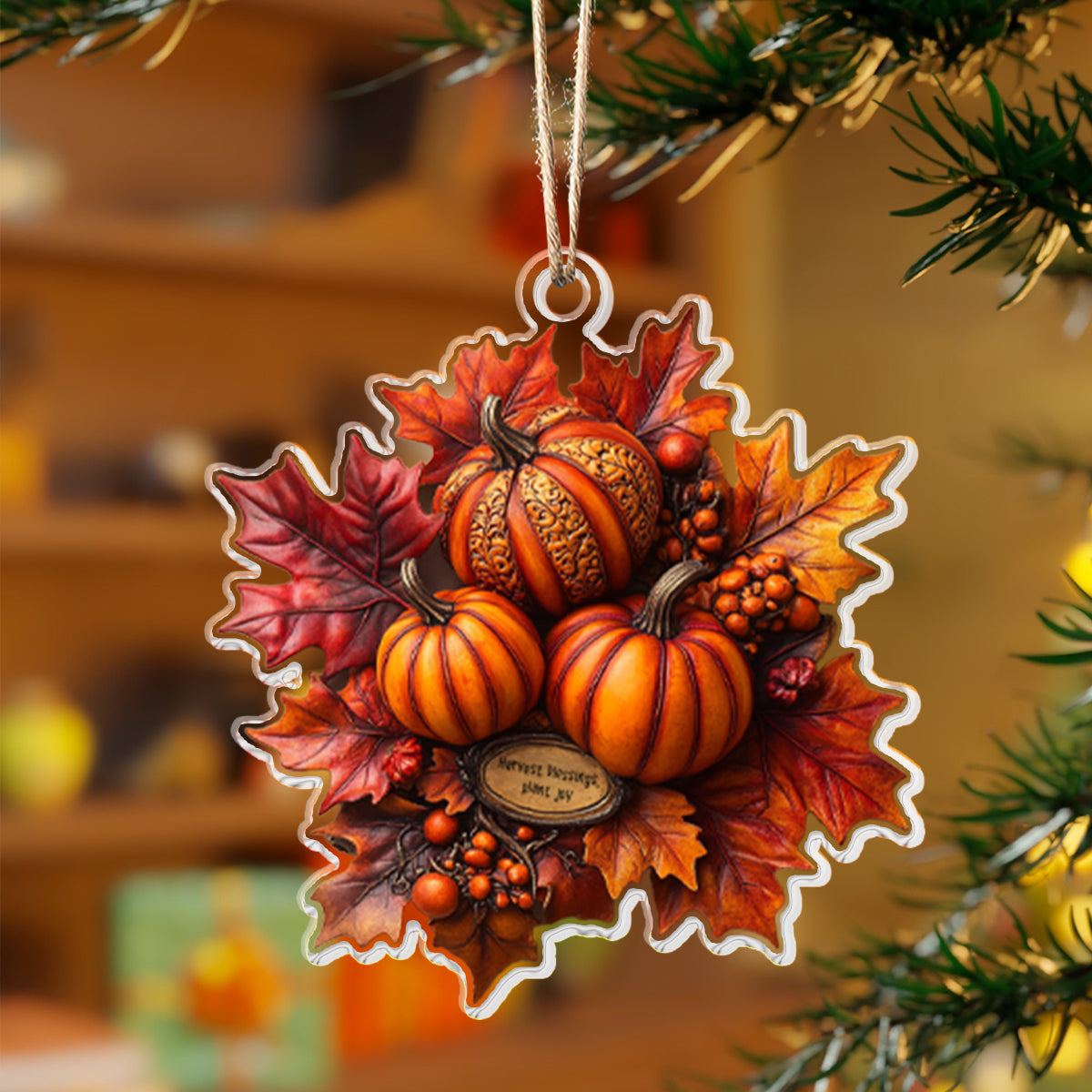 Acrylic Ornament Autumn Harvest Memorable Family Ornament