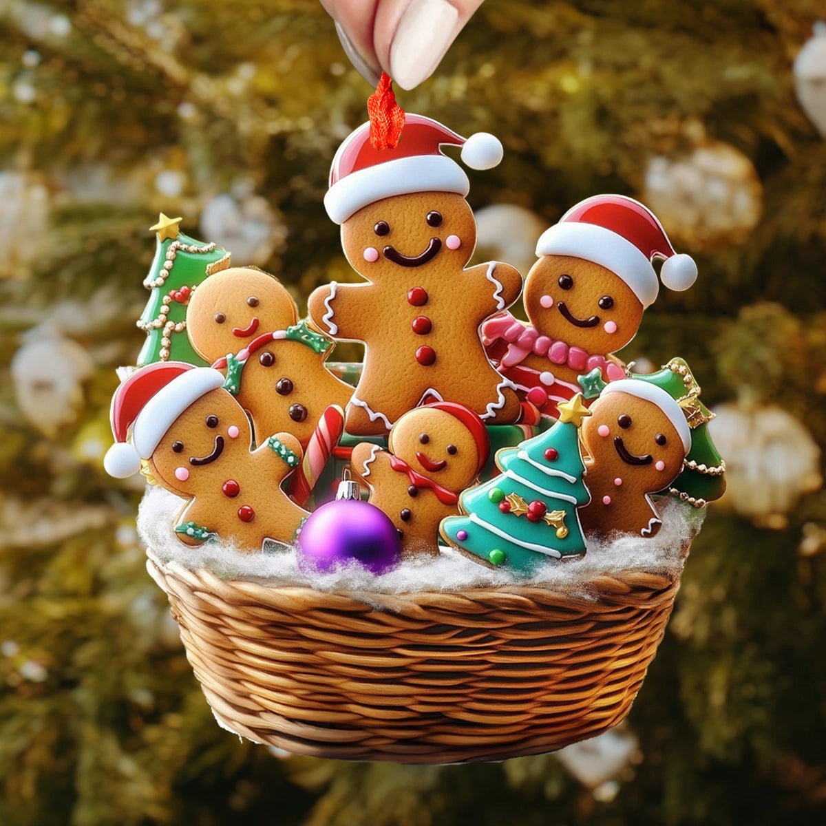 Acrylic Ornament Baking Cheer Basket Charming Ornament For Couples